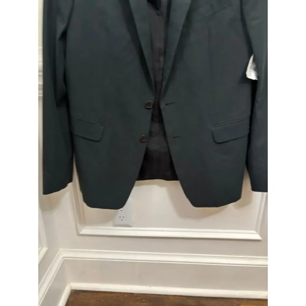 Dries Van Noten Blazer Sport Coat Suit Jacket 40R Dark Hunter Green Cotton NEW